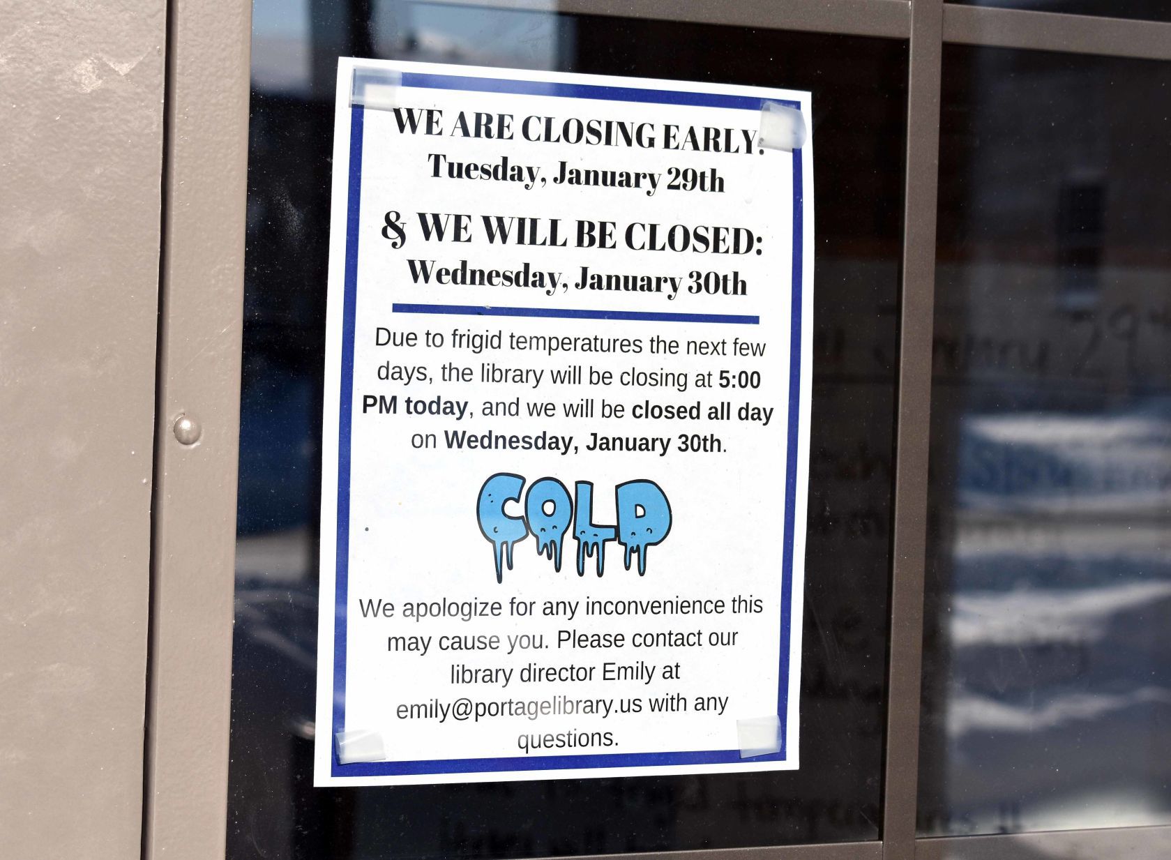 Library closed